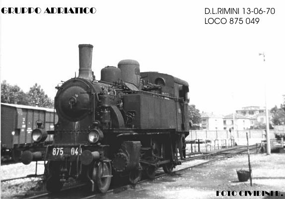 Loco Gr.875.049 - DL Rimini - 13.06.1970 - B.Cividini©